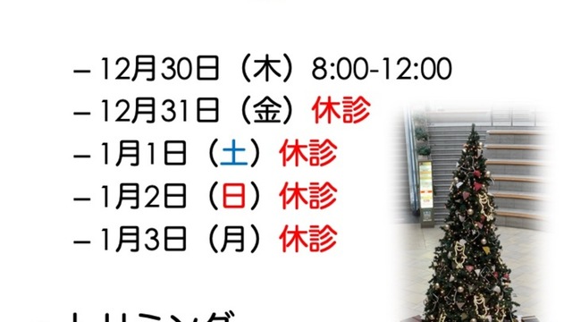 12月の診療情報の画像
